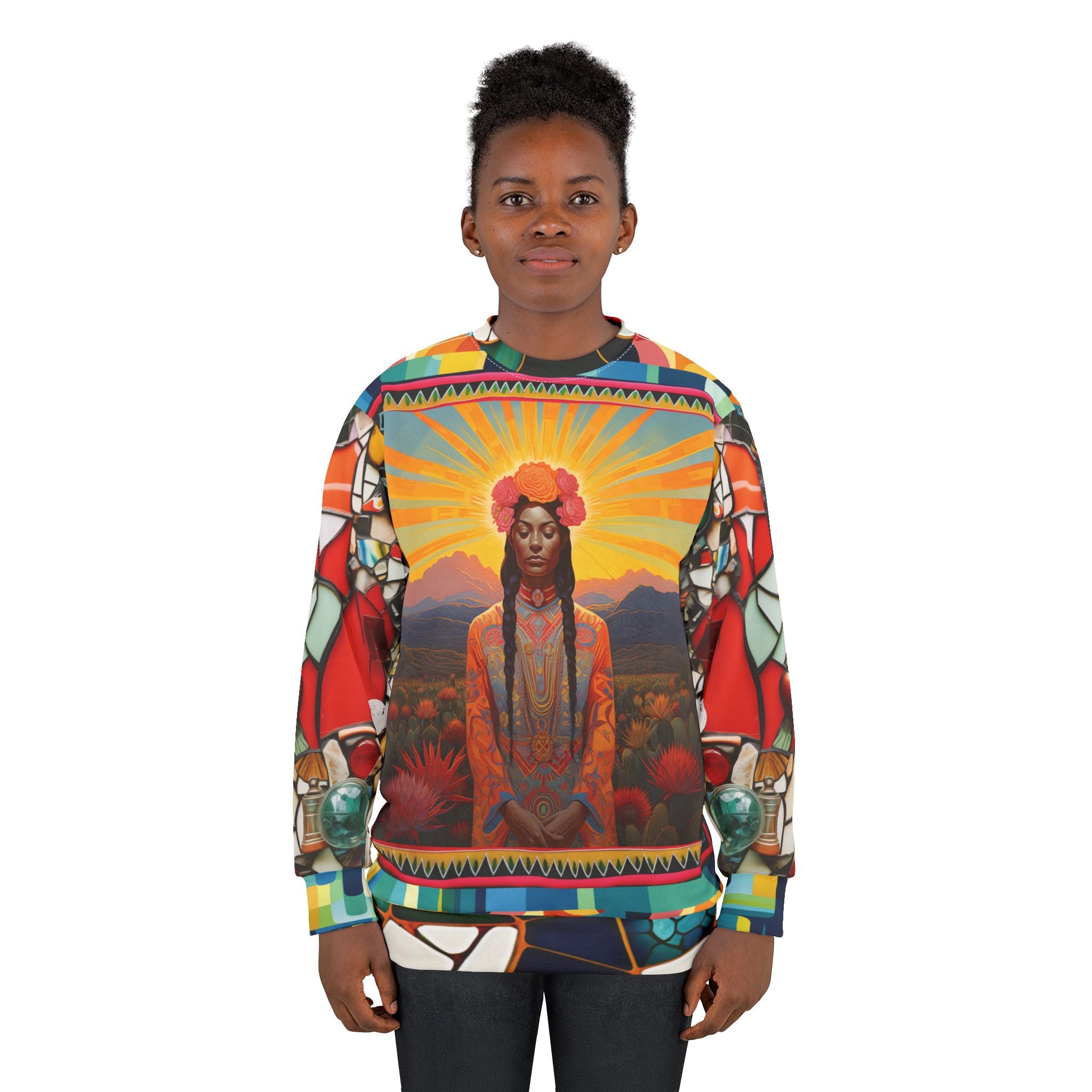 Goddess of the Harvest Mexican Chicomecōātl Unisex Sweatshirt (Gold Label)