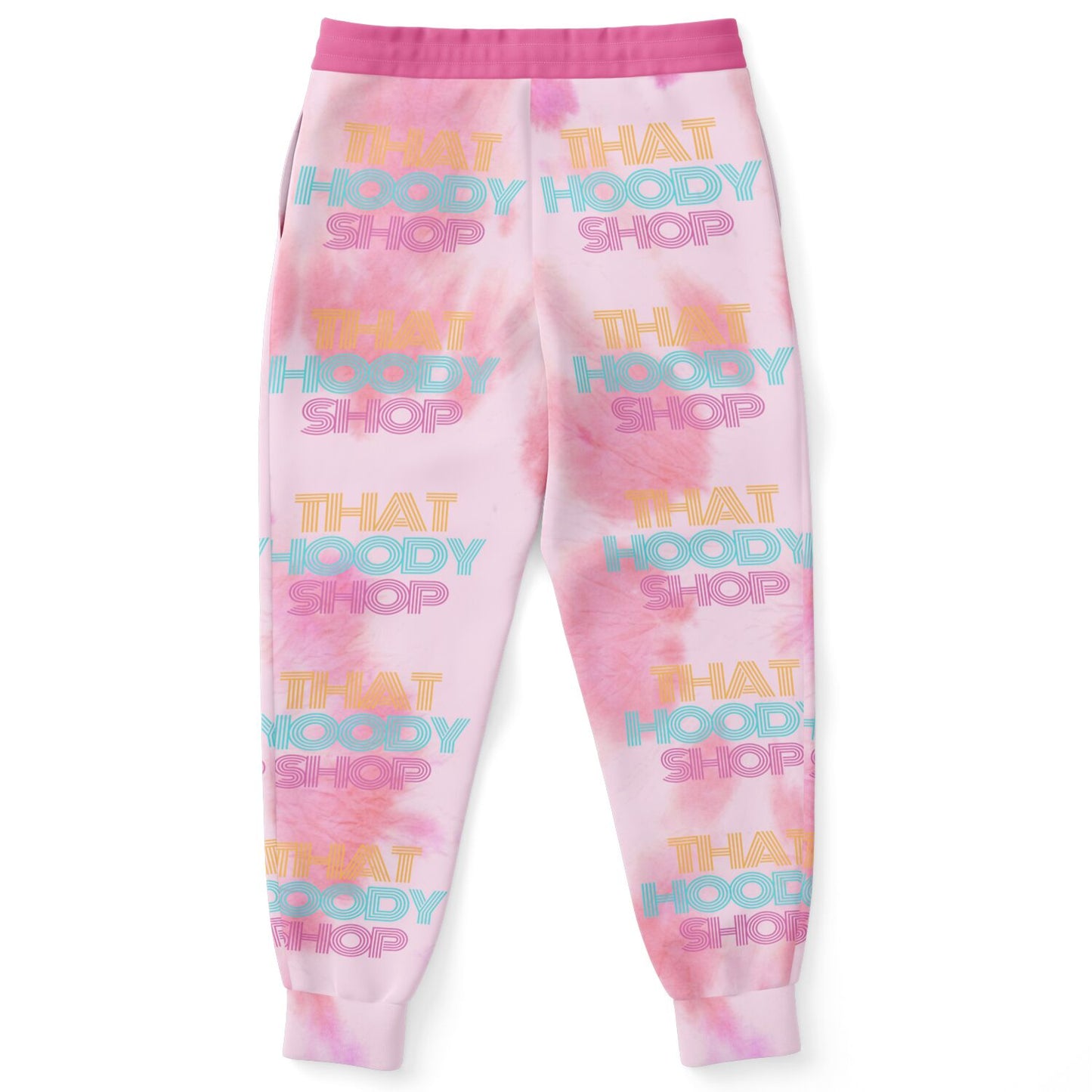 That Hoody Shop 1976 Pink Tie-Dye Eco-Poly Unisex Joggers
