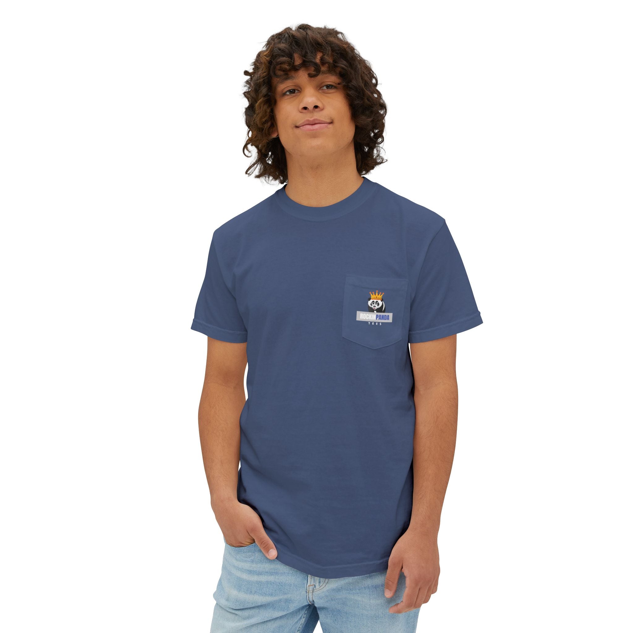 California Dreamin Ocean Wave Stripe Heavyweight Unisex Pocket T-Shirt