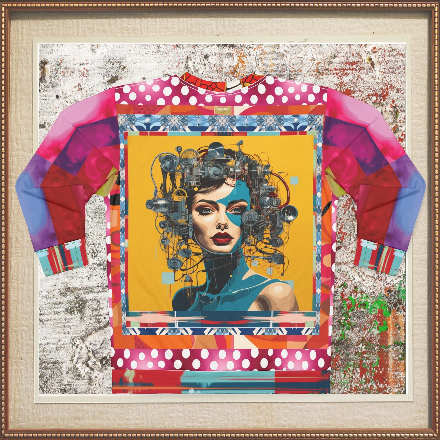 The Hybrid - Girl Machina in Yellow Unisex Sweatshirt (Gold Label)