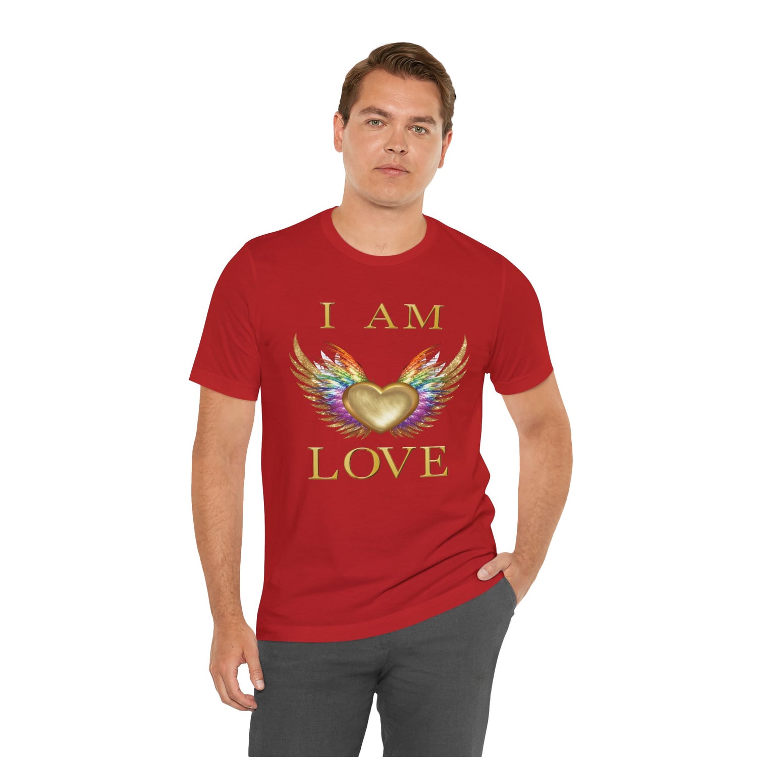 I am Love Angel Wings Short Sleeve Tee