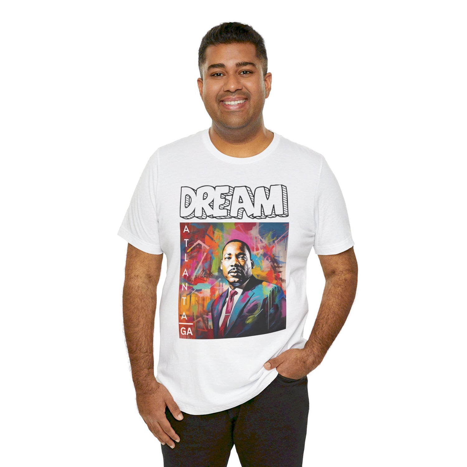 MLK Jr Dream Graffiti Art Unisex Short Sleeve Tee