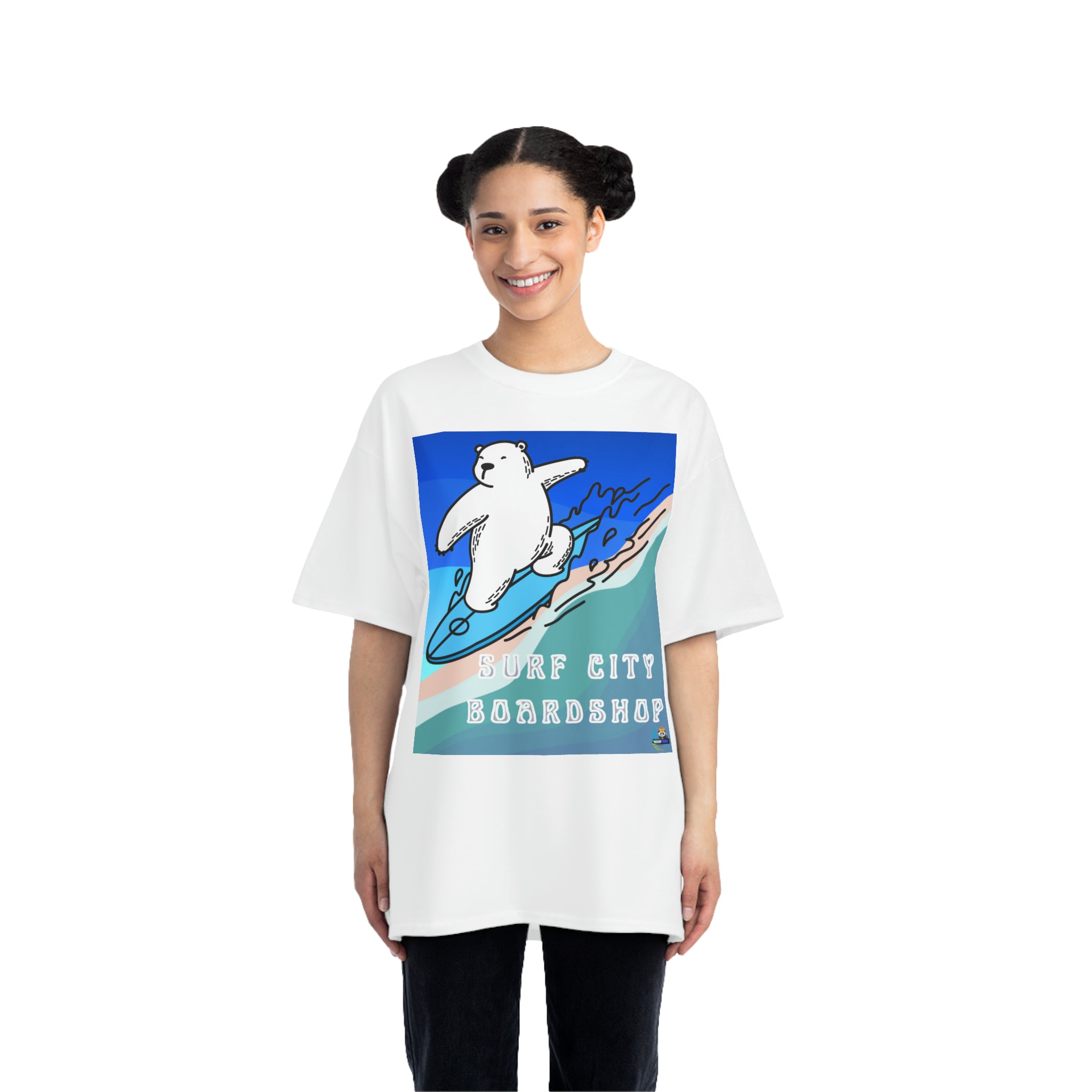 Surf City Boardshop Polar Bear Mascot Unisex Heavyweight Tee