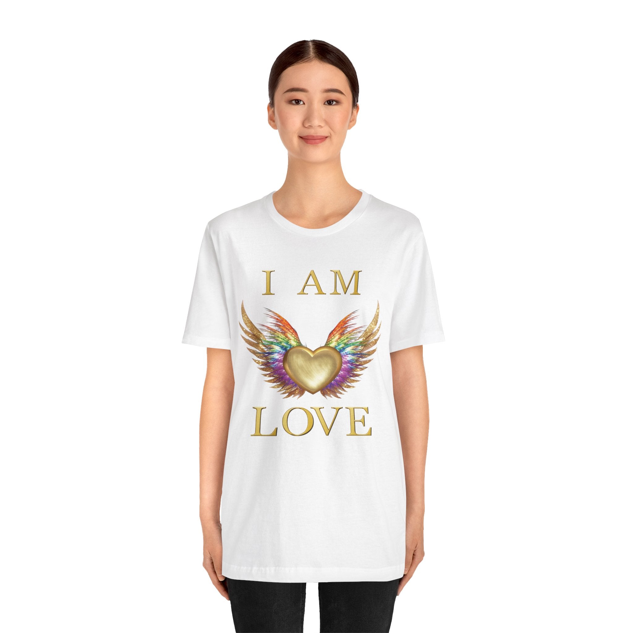 I am Love Angel Wings Short Sleeve Tee