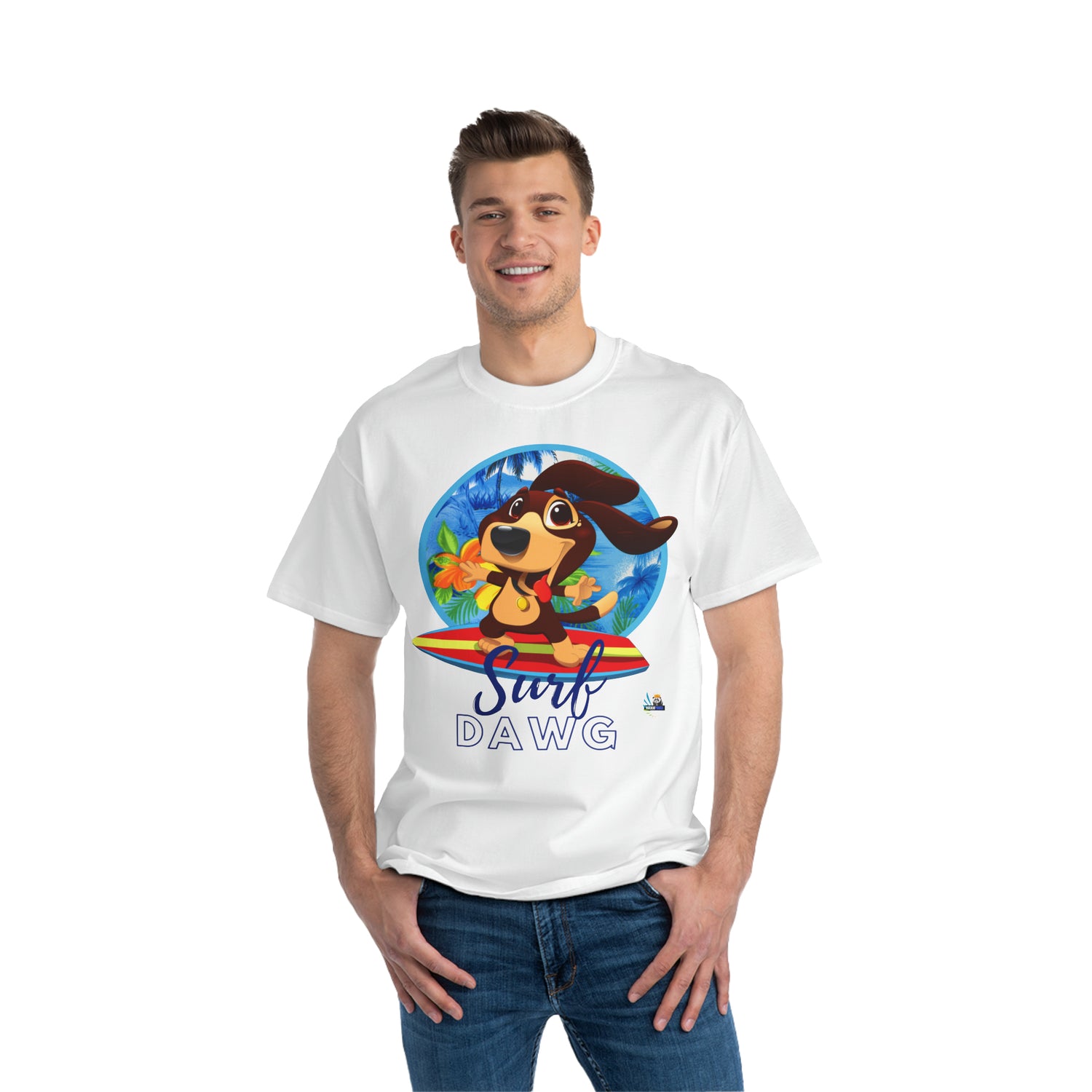 Camiseta pesada estilo hawaiano Surf Dawg