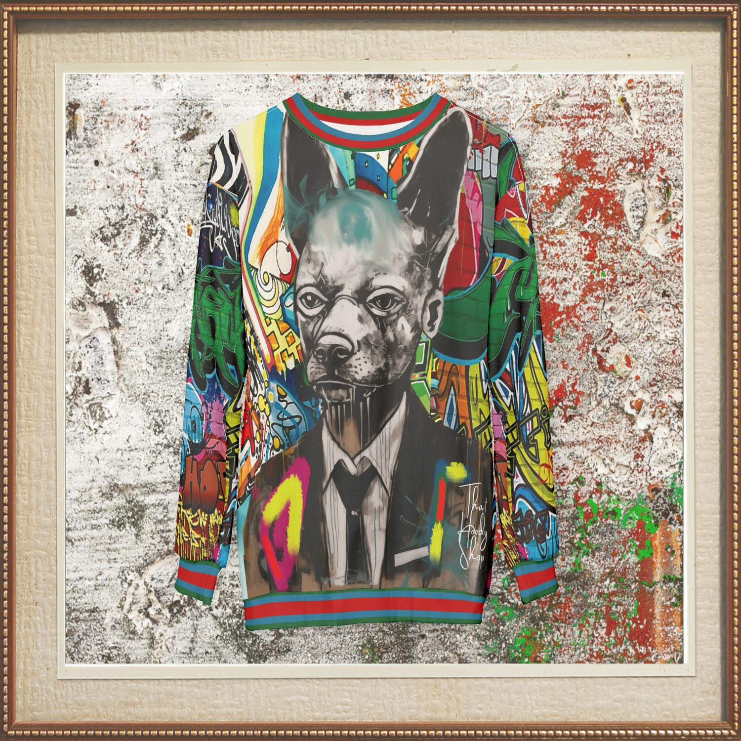 Perro Hombre Profecías Graffiti Art Sudadera Unisex