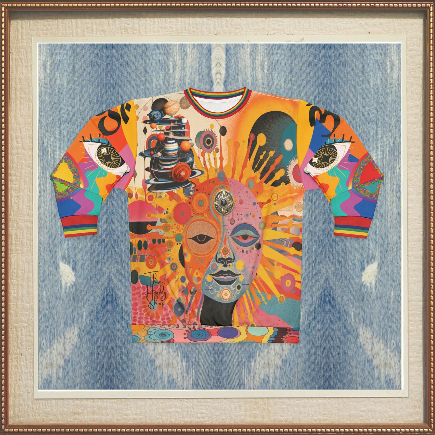 Psychedelic Futurama Sun Goddess Abstract Art Unisex Sweatshirt