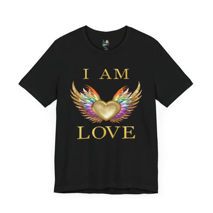 I am Love Angel Wings Short Sleeve Tee