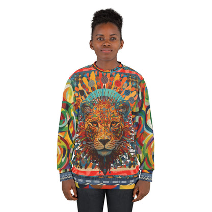 Queen of the Jungle Lion Mosaic Unisex Sweatshirt (Gold Label)