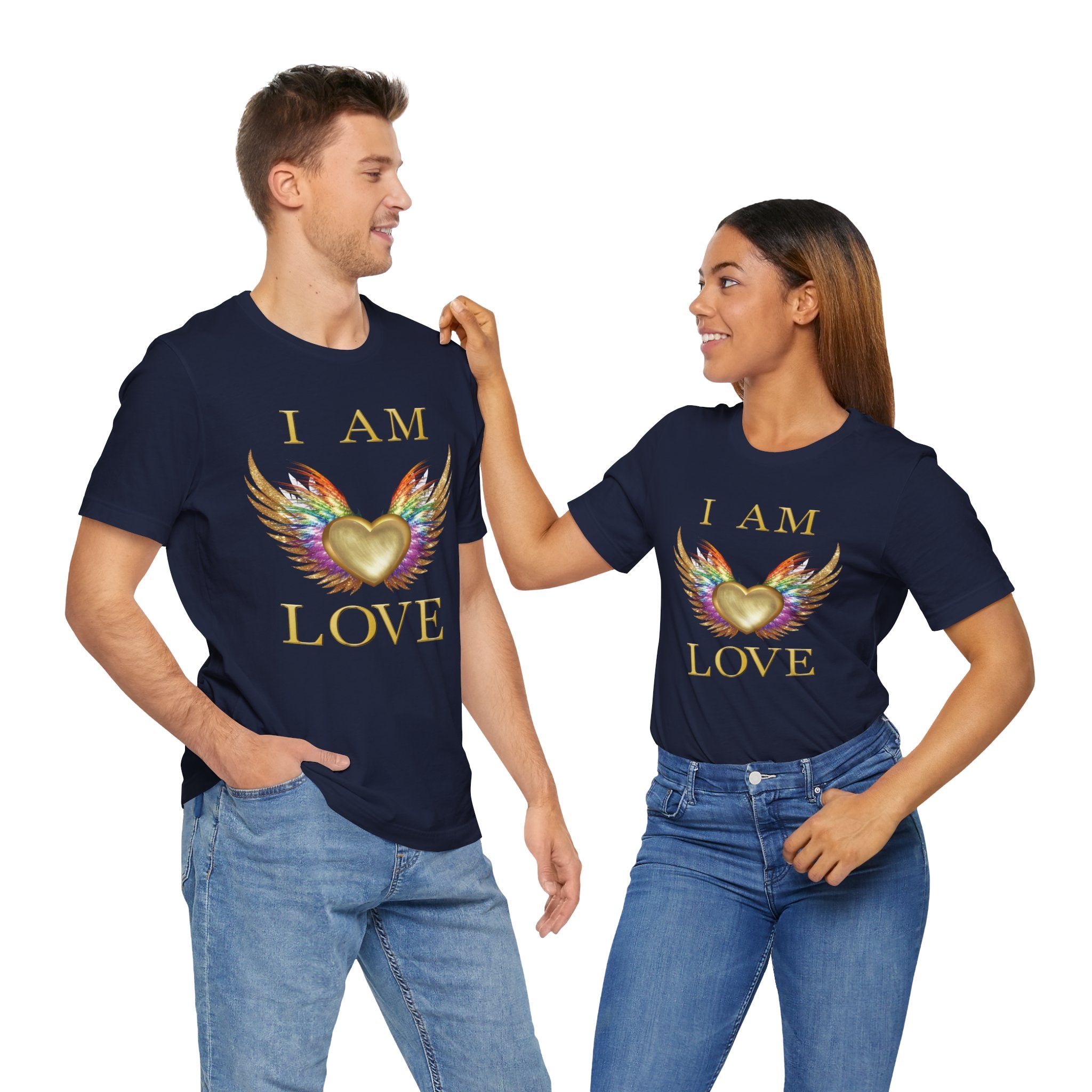 I am Love Angel Wings Short Sleeve Tee