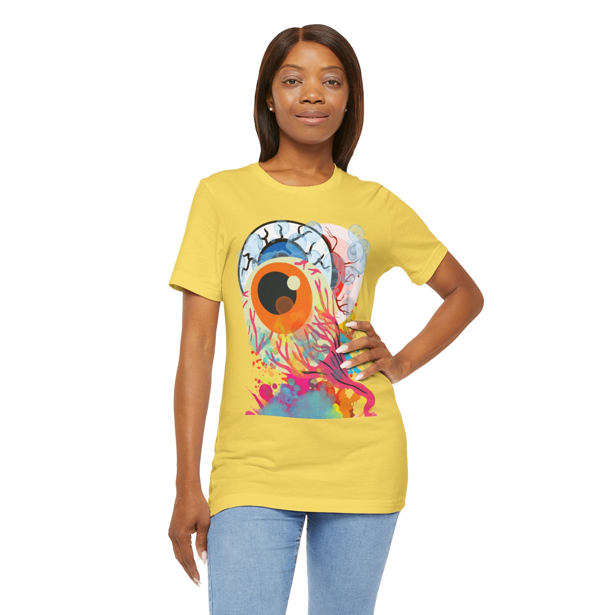 Eyes in Abstract Unisex Short Sleeve Tee