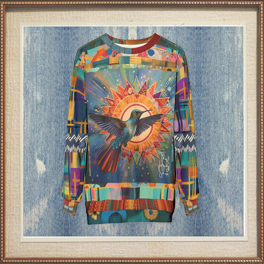 Hummingbird in Sunburst Skies Unisex Sweatshirt