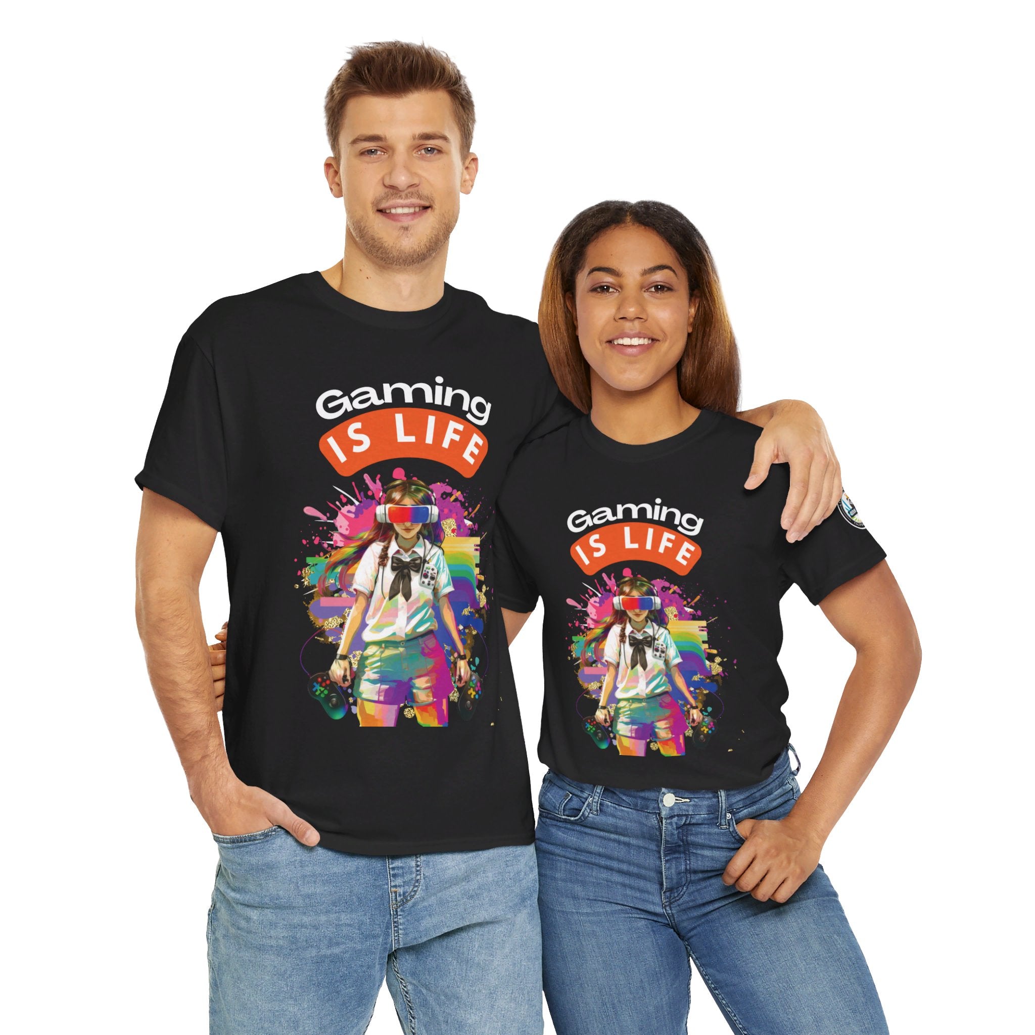 Gaming is Life - Girl Gamer Unisex Heavy Cotton Tee