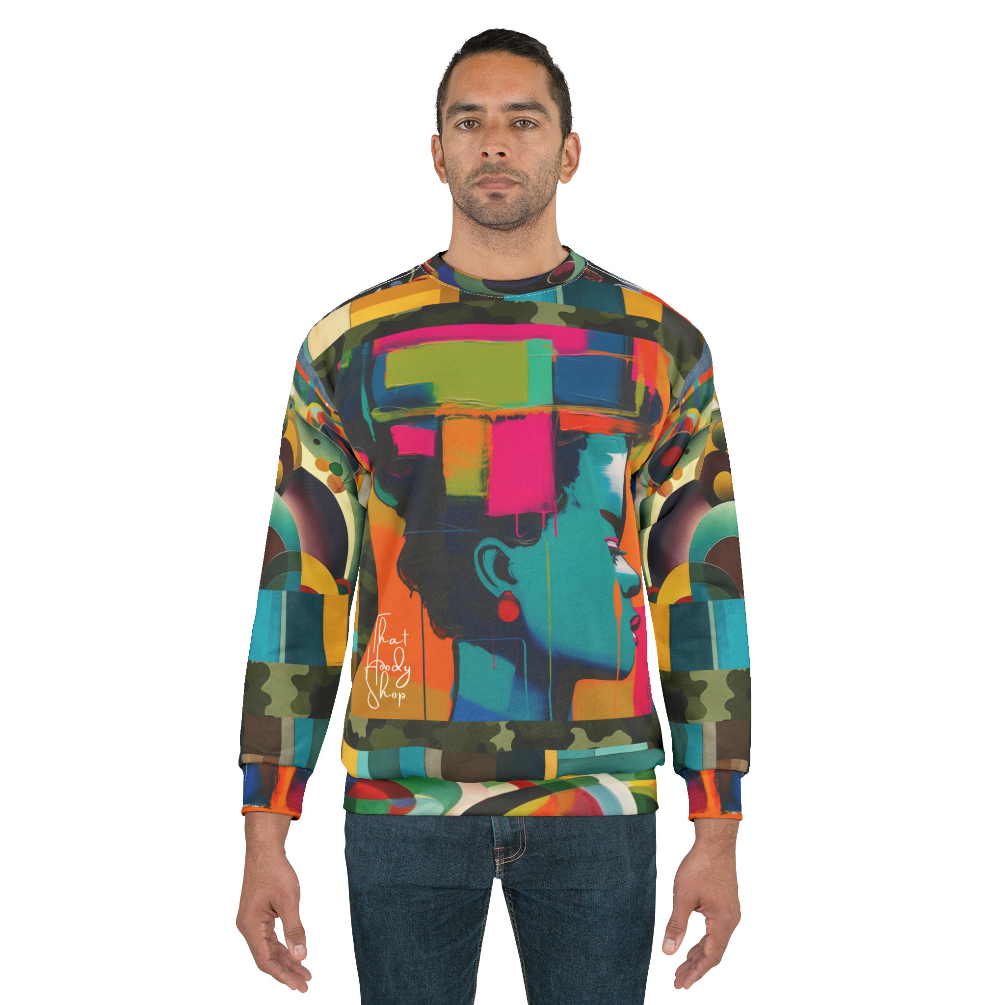 Unfocused Mind Abstract Colorblock Unisex Sweatshirt