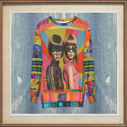 Beatnik Girls - Sudadera unisex con estampado abstracto Rainbow Flash Hippie