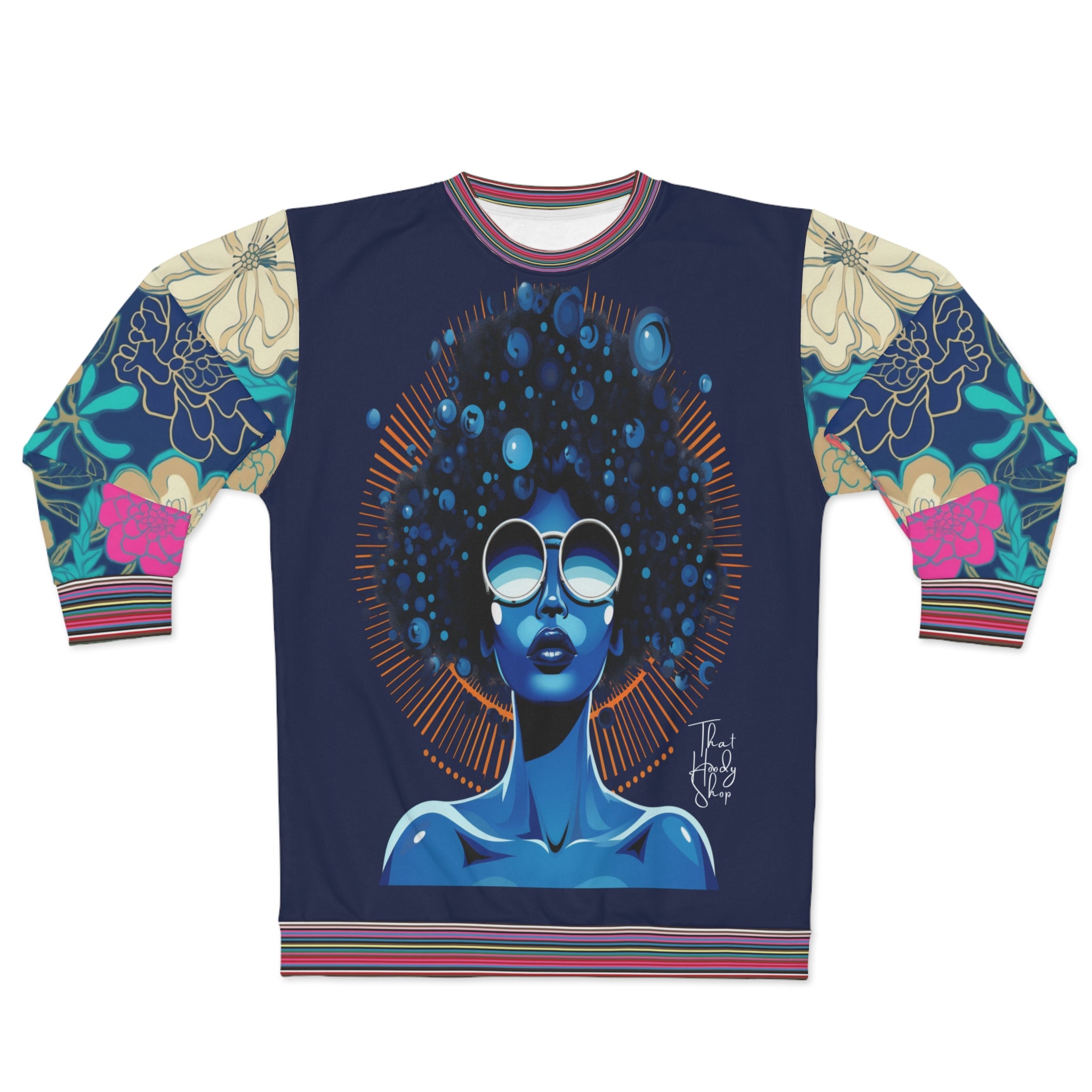 Sudadera unisex Blue Black Diva Queen en medianoche