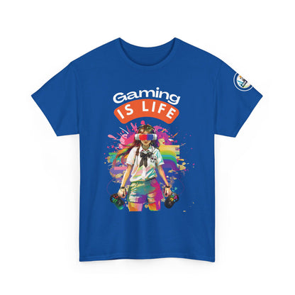 Gaming is Life - Girl Gamer Unisex Heavy Cotton Tee