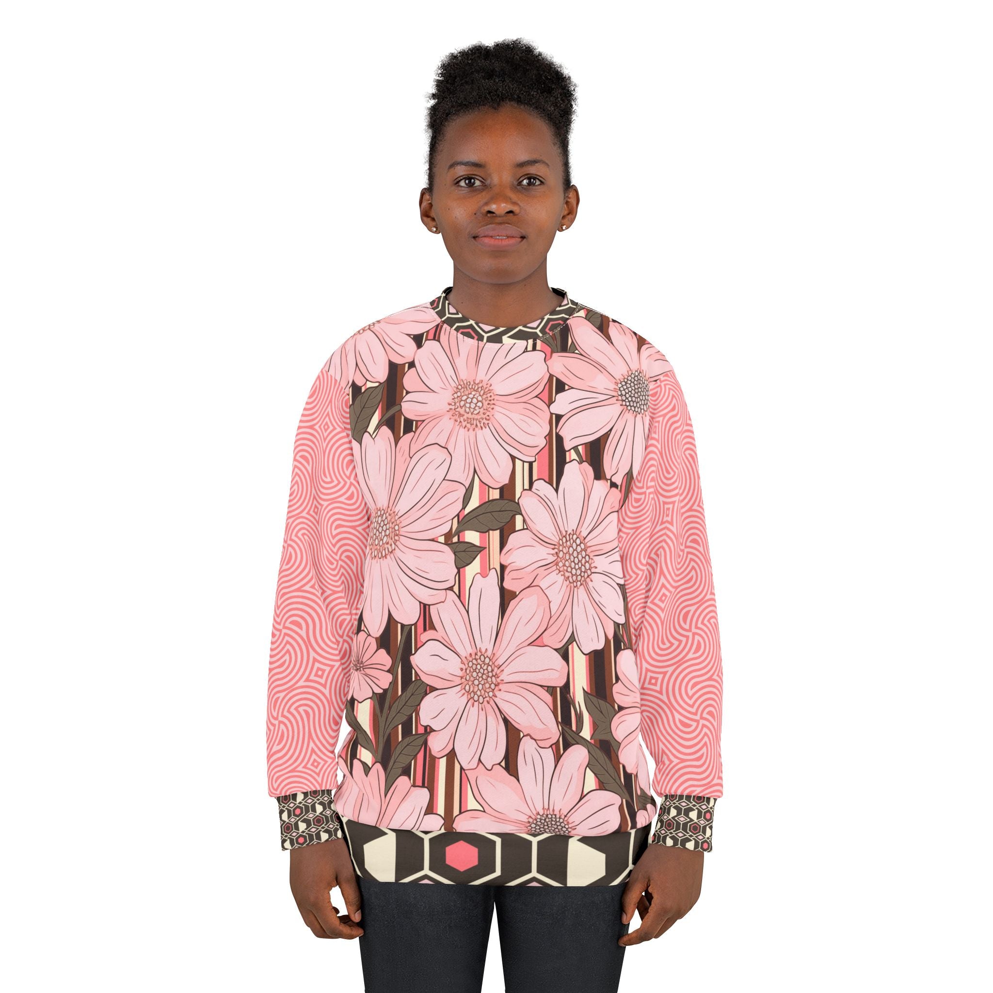 Fantasy in Pink Floral Unisex Sweatshirt (Gold Label)