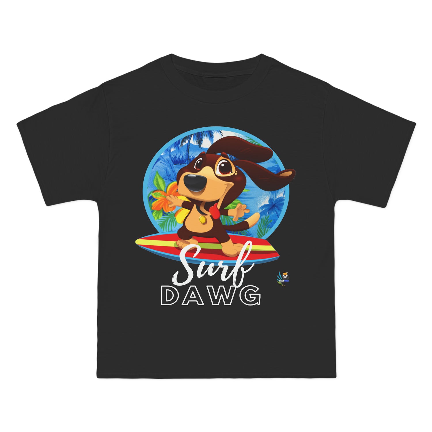 Camiseta pesada estilo hawaiano Surf Dawg