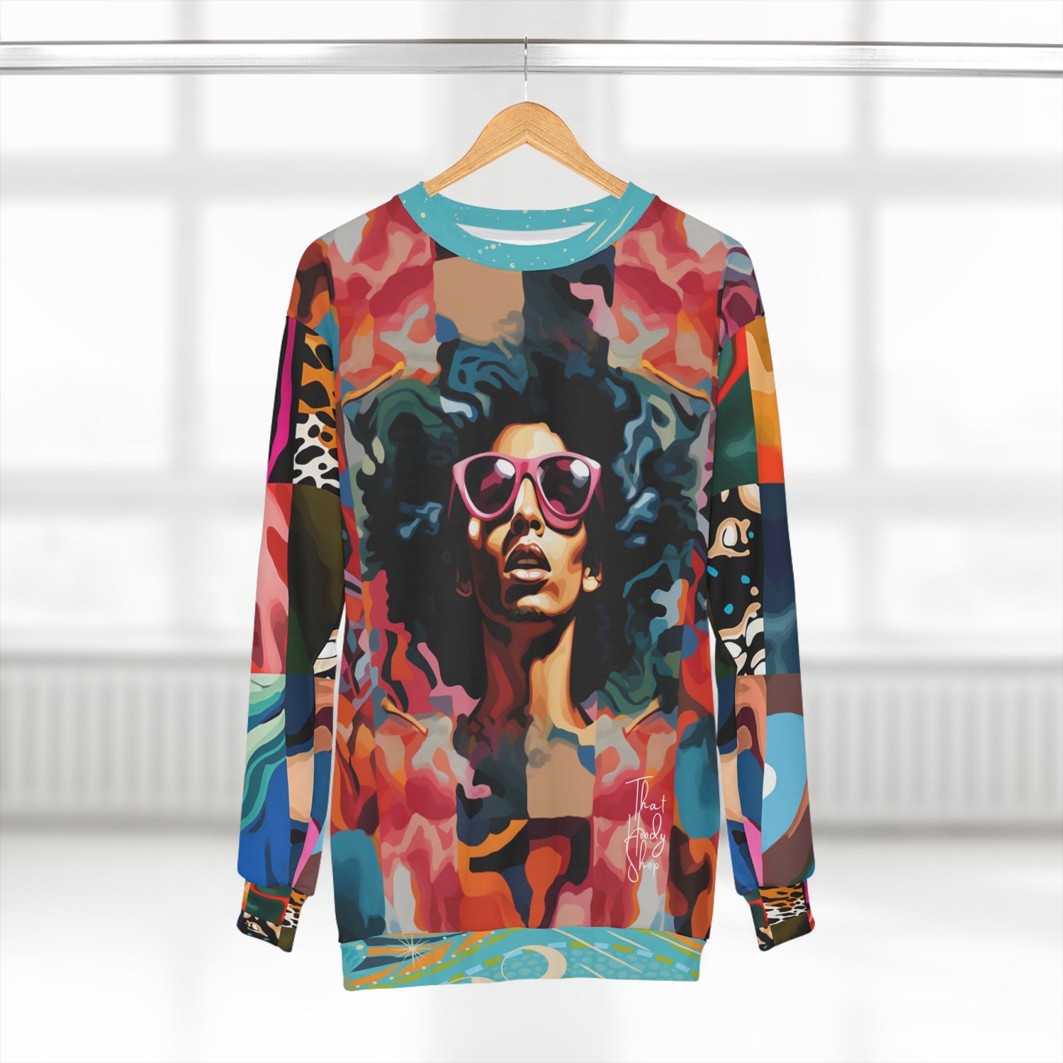 Black Jesus Pop Art Patchwork Unisex Sweatshirt