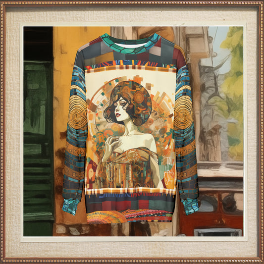 Golden Girl of Flapping Mosaic Print Unisex Sweatshirt