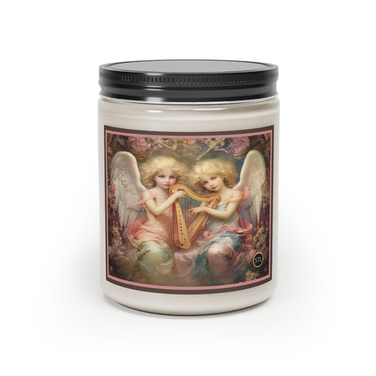 Cherub Harpists Hand-Poured Vegan Soy Scented Candle - Cinnamon, 9oz