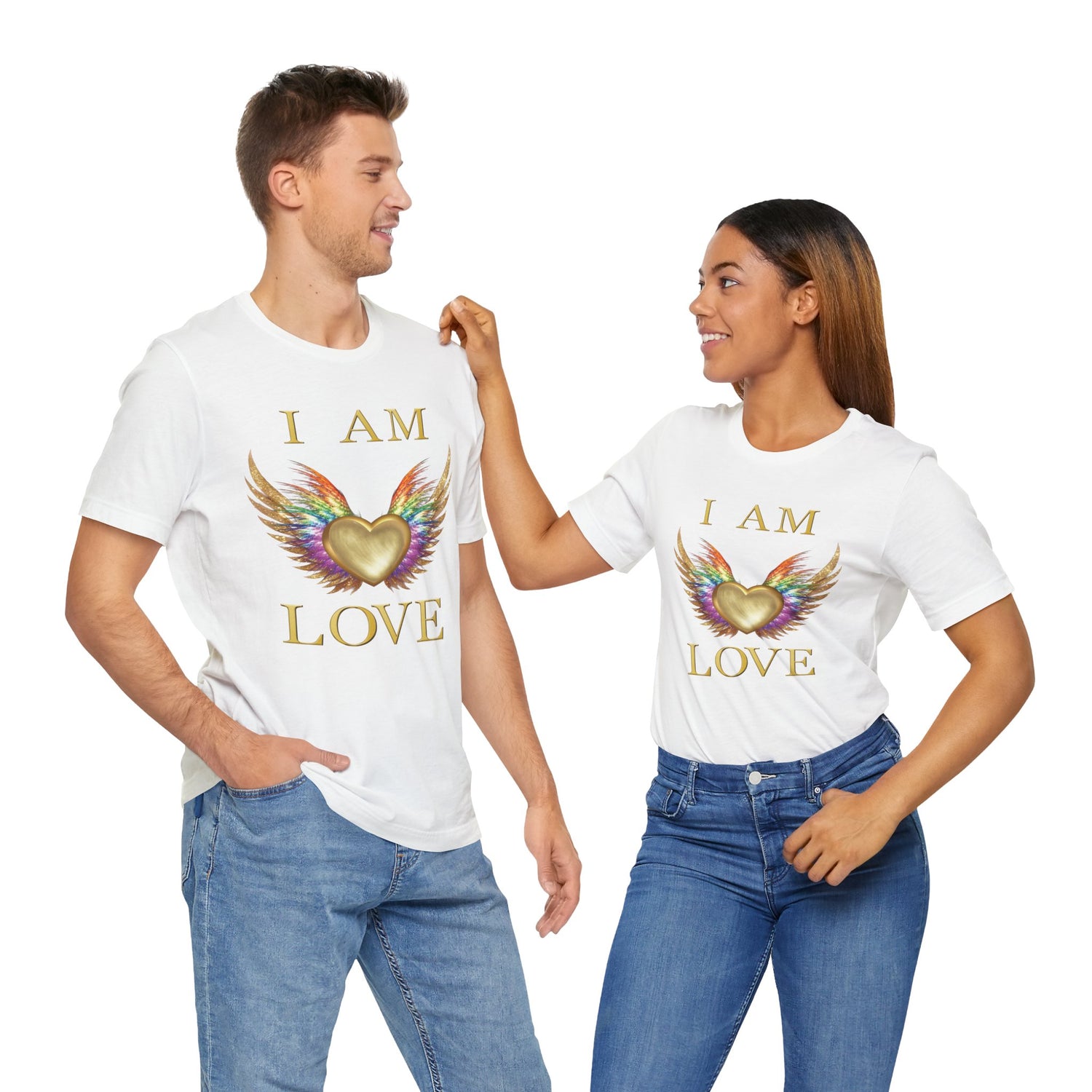 I am Love Angel Wings Short Sleeve Tee