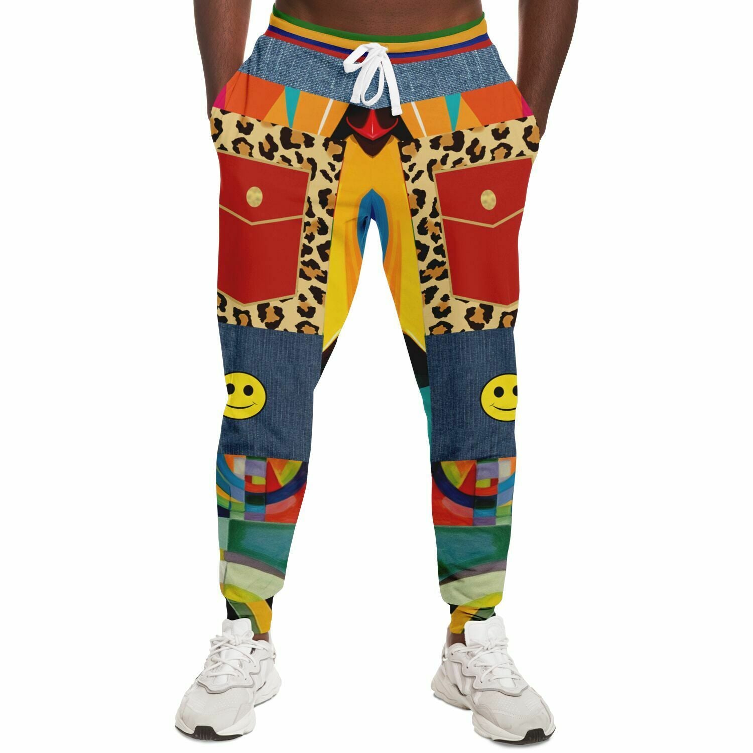 Joggers unisex Afro-Queen Solace Denim Rainbow Eco-Poly 