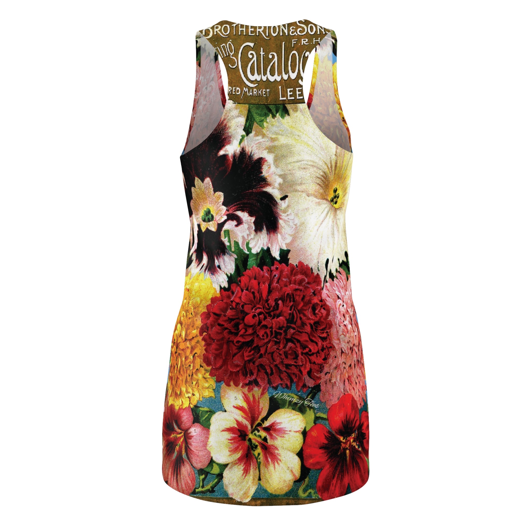 Scarlet Carnation Vintage Floral Racerback Dress