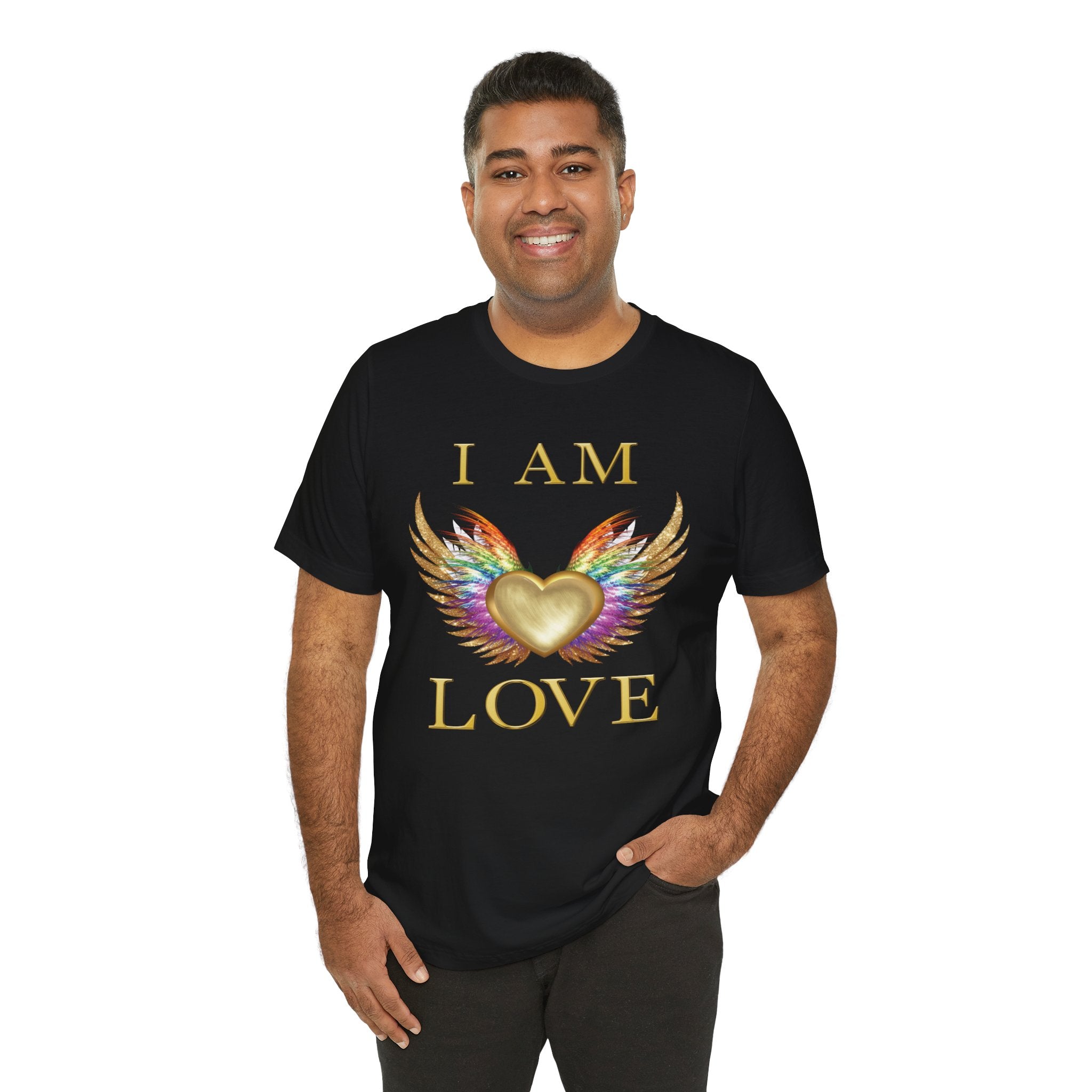 I am Love Angel Wings Short Sleeve Tee