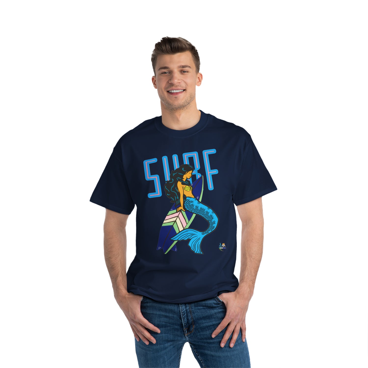 Camiseta pesada estilo sirena surfera