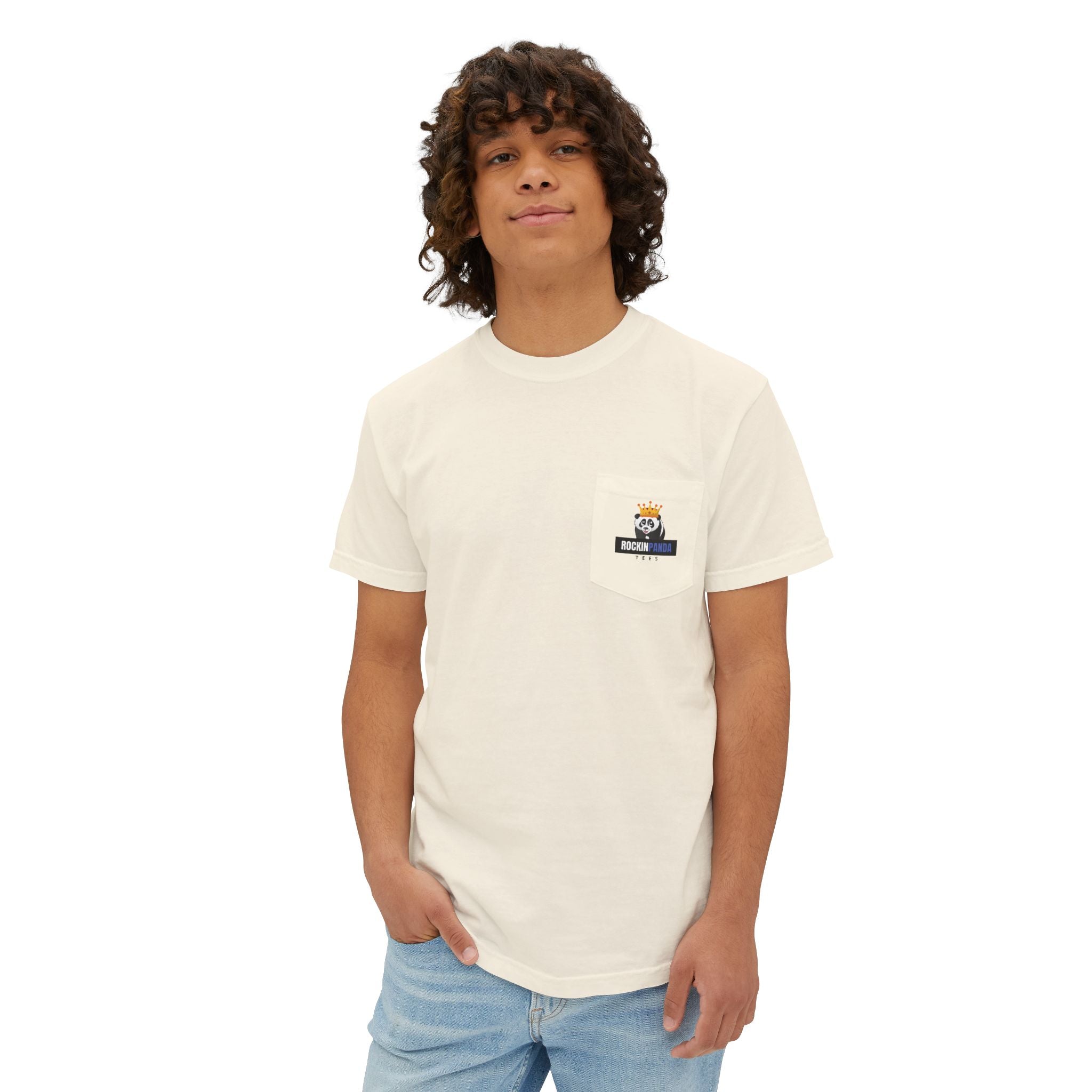 California Dreamin Ocean Wave Stripe Heavyweight Unisex Pocket T-Shirt