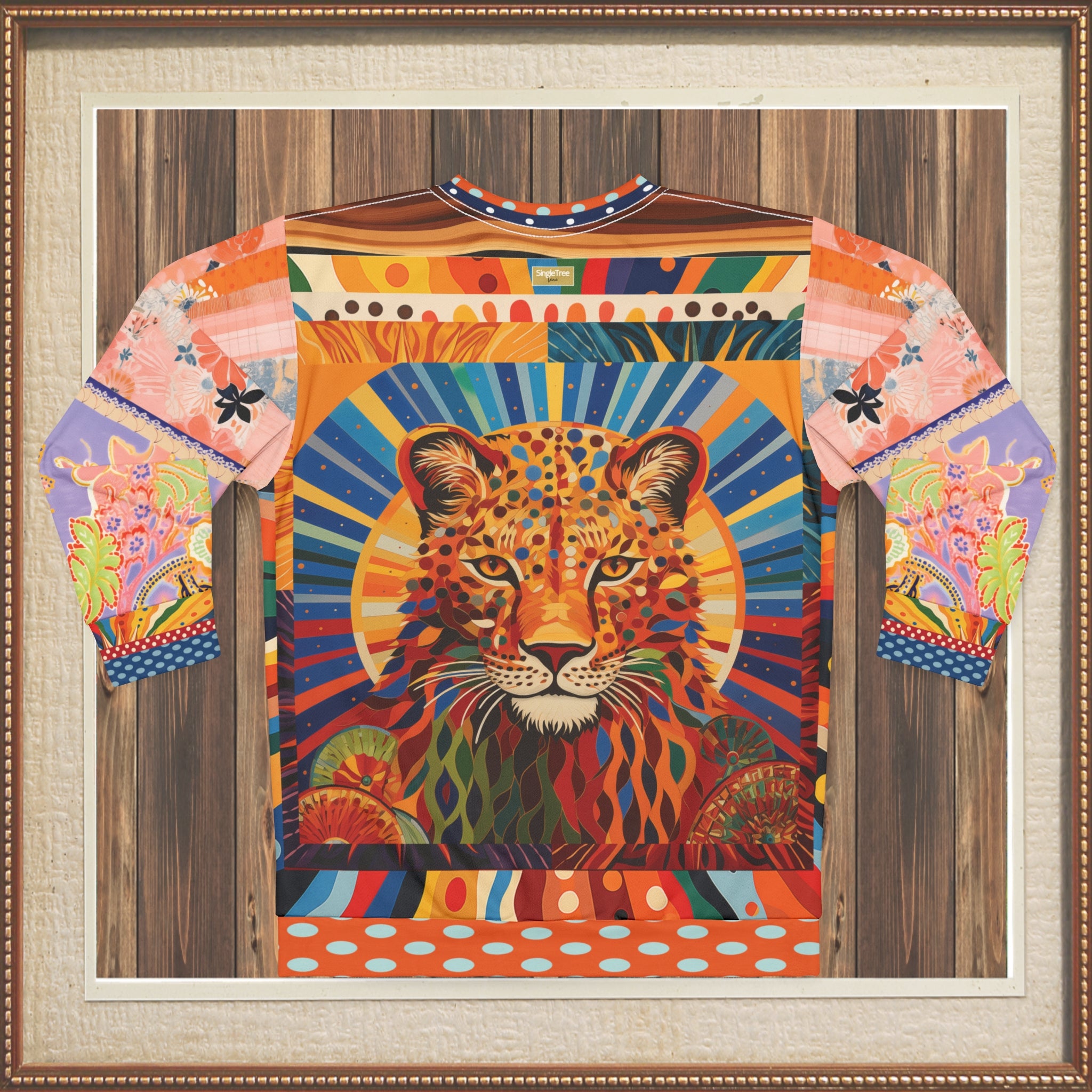 Exotic Sauvage in Rainbow Leopard Mid-Weight Unisex Sweatshirt (Gold Label)