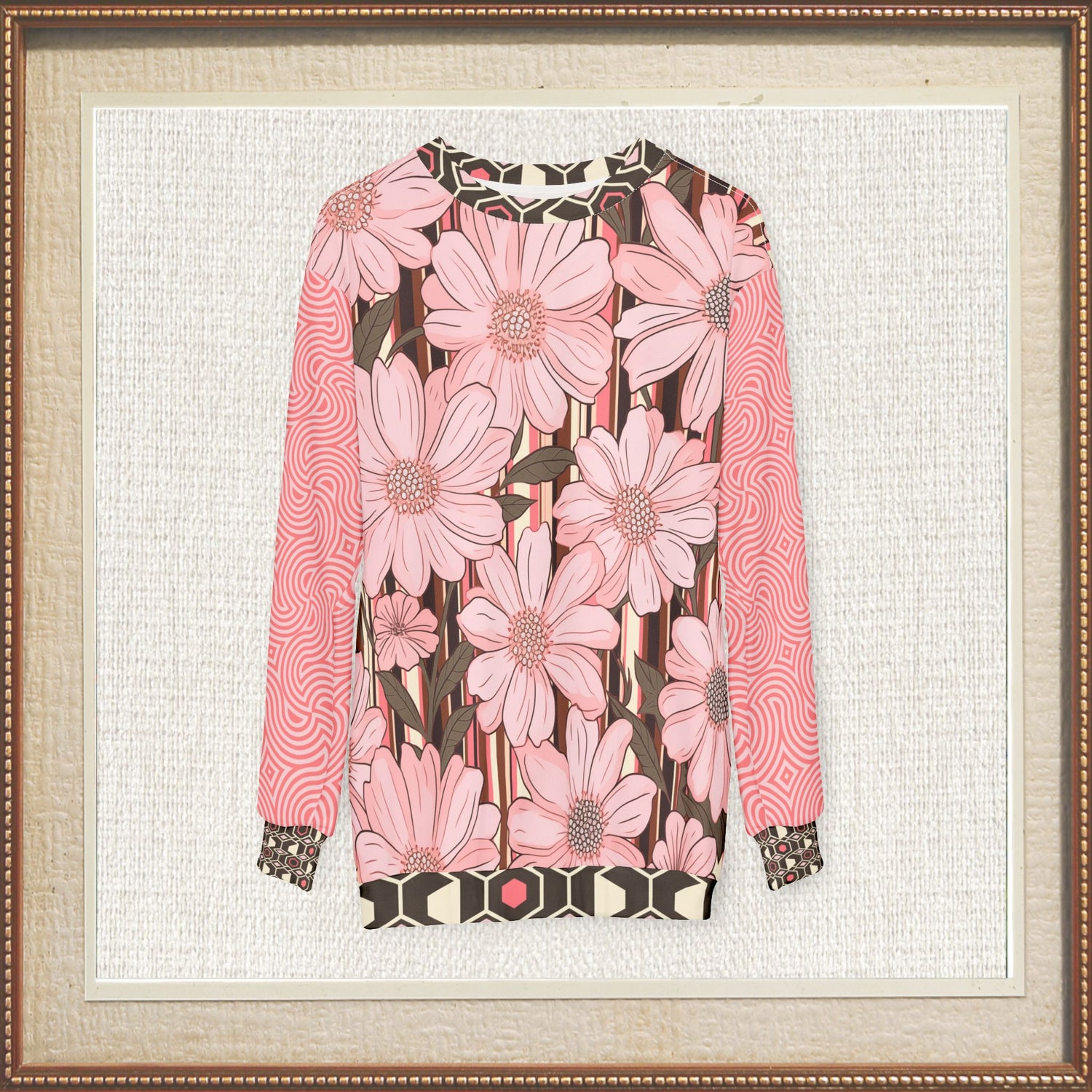 Fantasy in Pink Floral Unisex Sweatshirt (Gold Label)