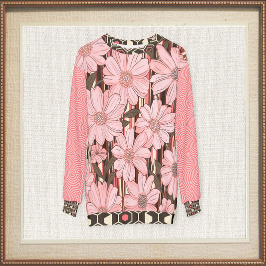 Fantasy in Pink Floral Unisex Sweatshirt (Gold Label)