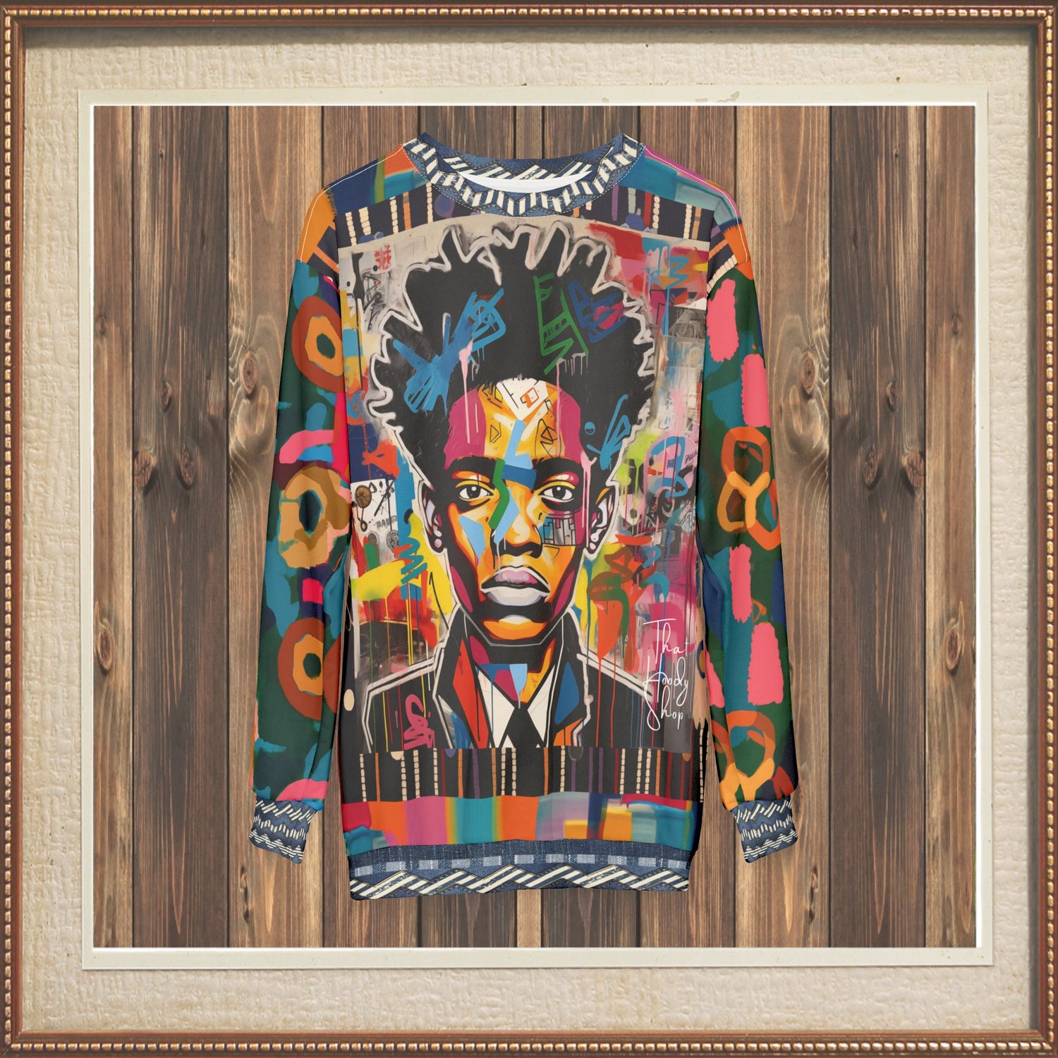 Trapped in Desolation - Black Man in Graffiti Unisex Sweatshirt (Gold Label)