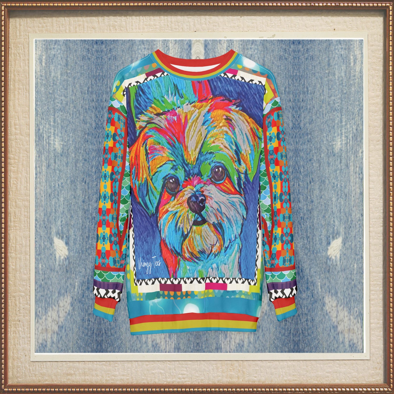 Mister Dungaree Graffiti Dog Art Unisex Sweatshirt (Gold Label)