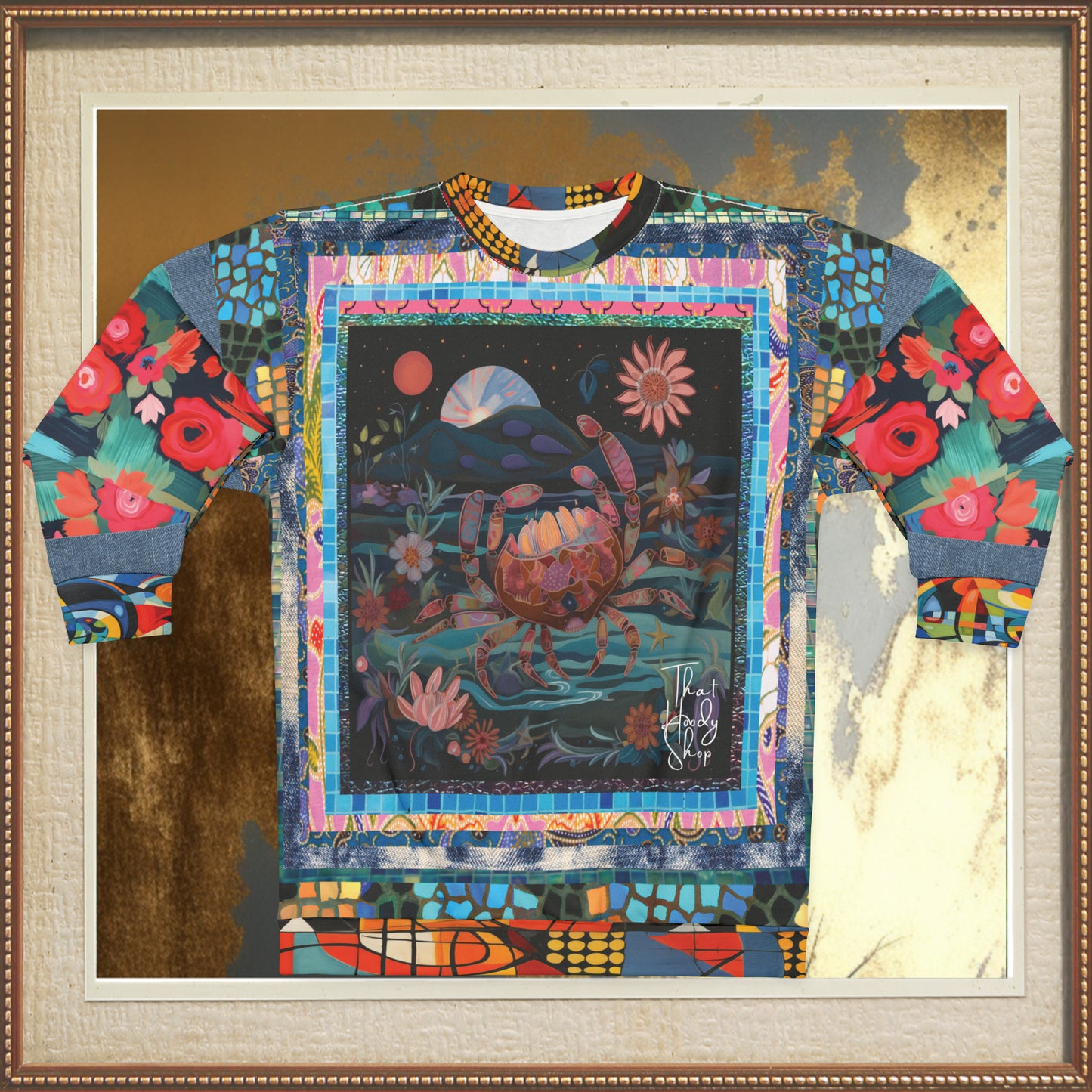 Crab of the Full Moon in Fantasy Unisex Sweatshirt