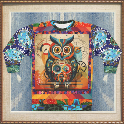 The Owls Have IT Steampunk Design Unisex Sweatshirt (Gold Label)