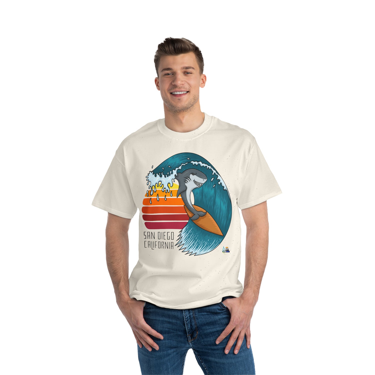 Camiseta de peso pesado Surf San Diego