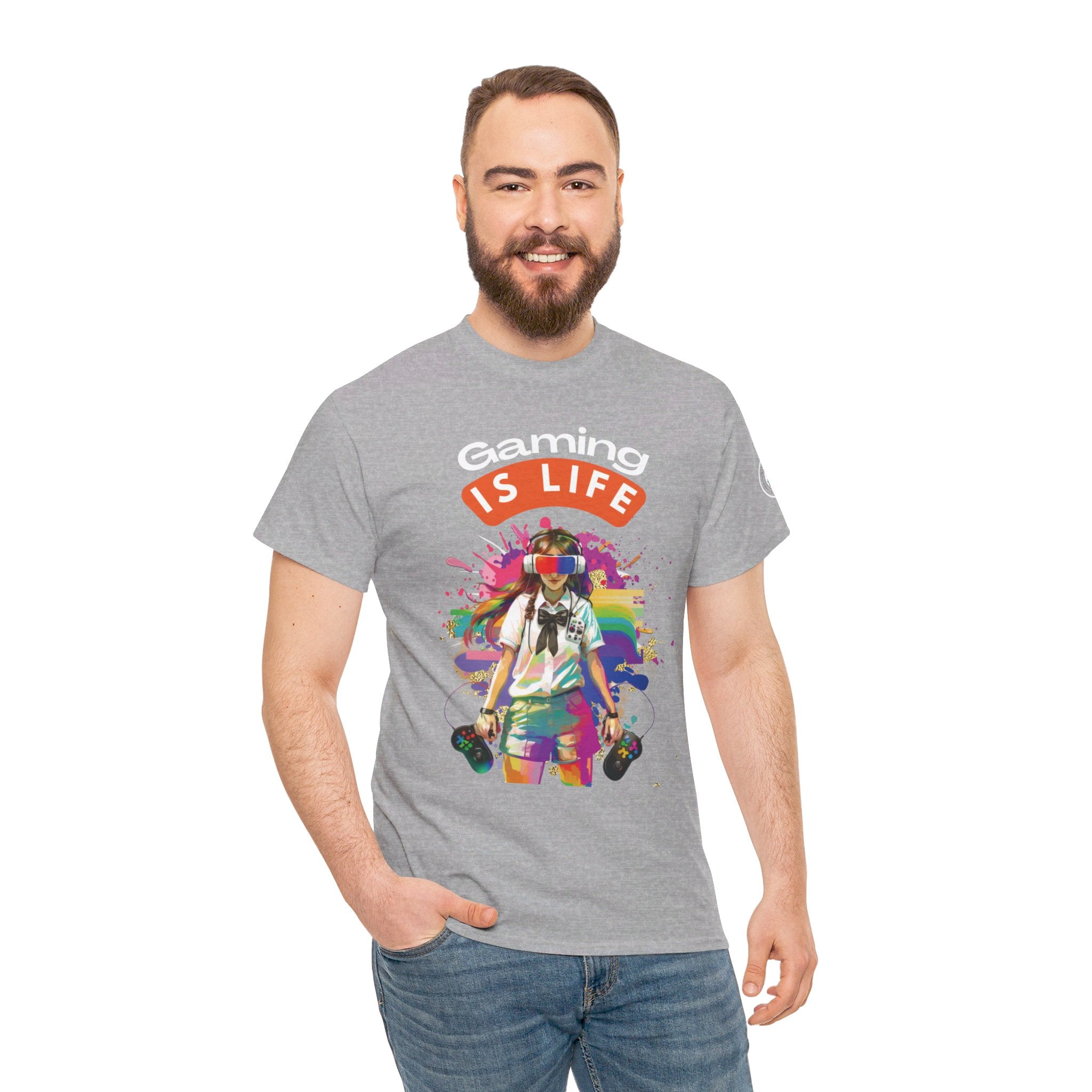 Gaming is Life - Girl Gamer Unisex Heavy Cotton Tee