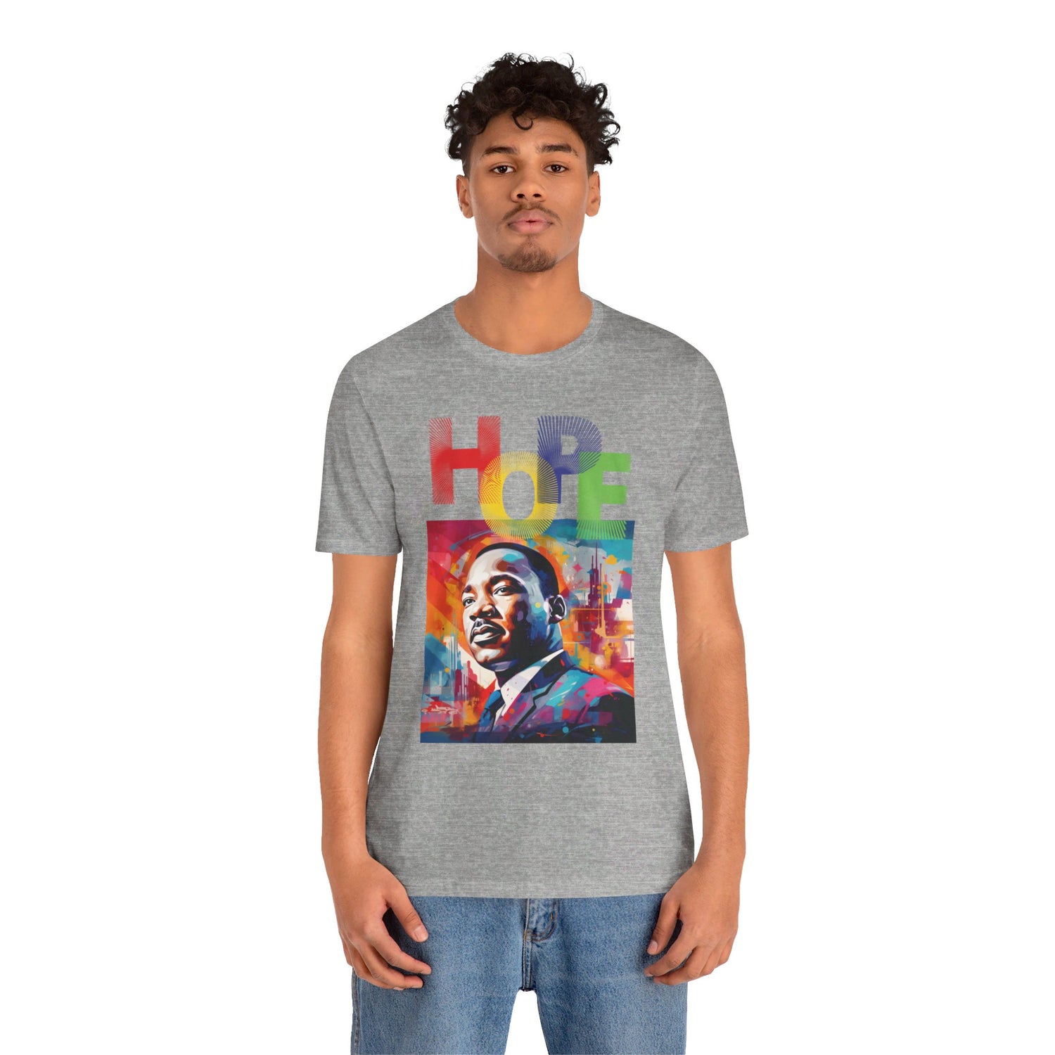 MLK Jr Hope Graffiti Art Unisex Short Sleeve Tee