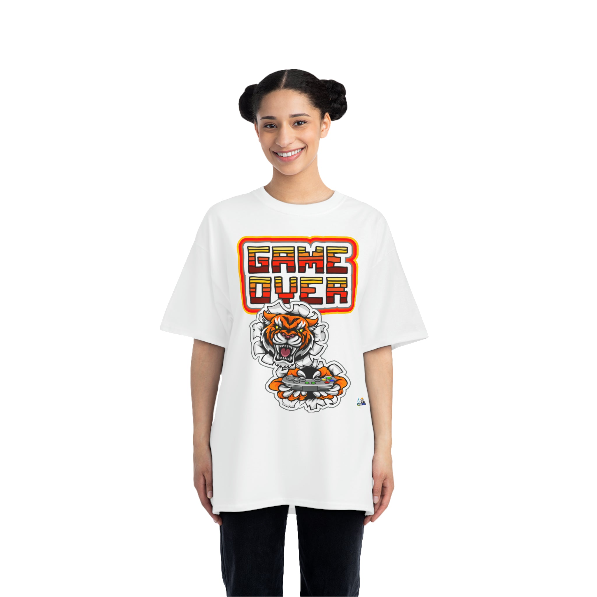 Camiseta de juego unisex de peso pesado Game Over Tiger Edition