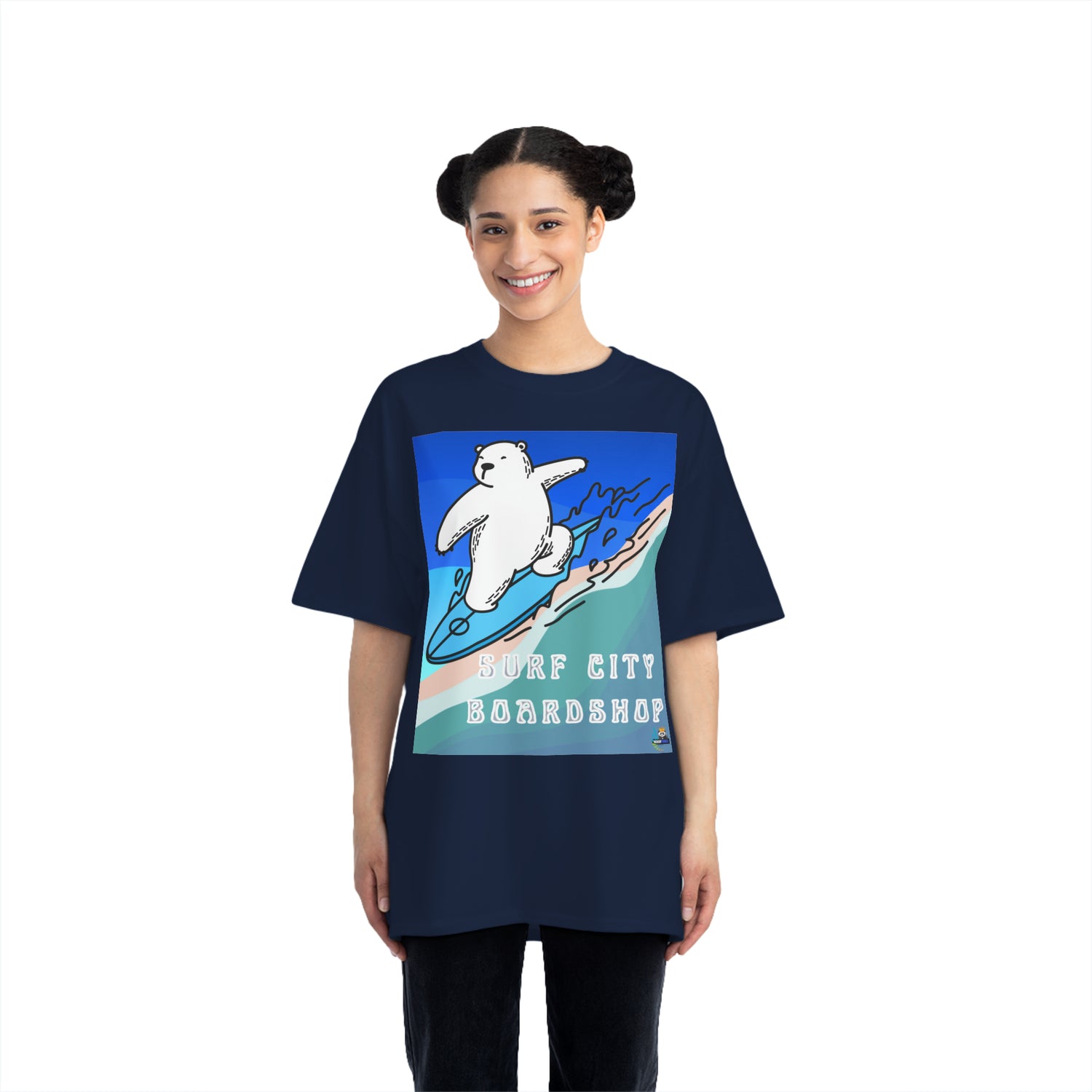 Surf City Boardshop Polar Bear Mascot Unisex Heavyweight Tee