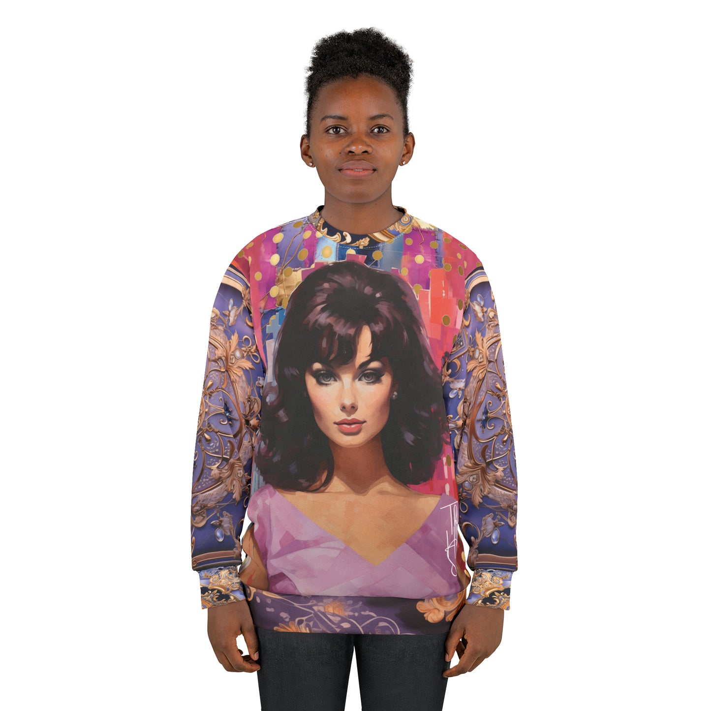 Girl in Lavender Unisex Sweatshirt