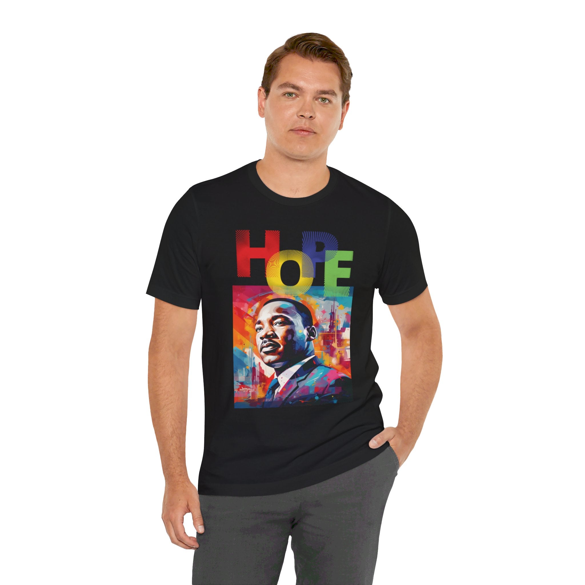 MLK Jr Hope Graffiti Art Unisex Short Sleeve Tee