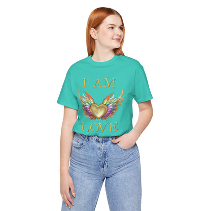 I am Love Angel Wings Short Sleeve Tee