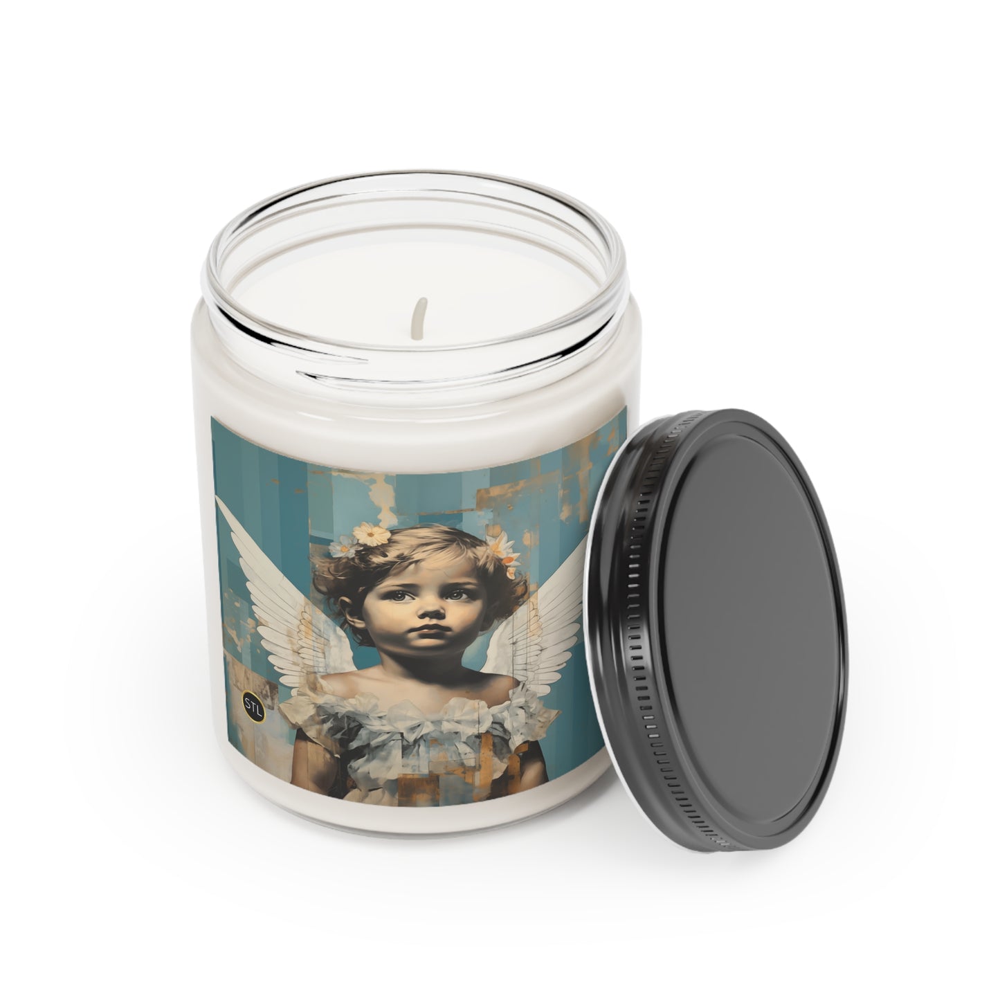 Little Angel Girl Hand-Poured Vegan Soy Scented Candle - Cinnamon, 9oz