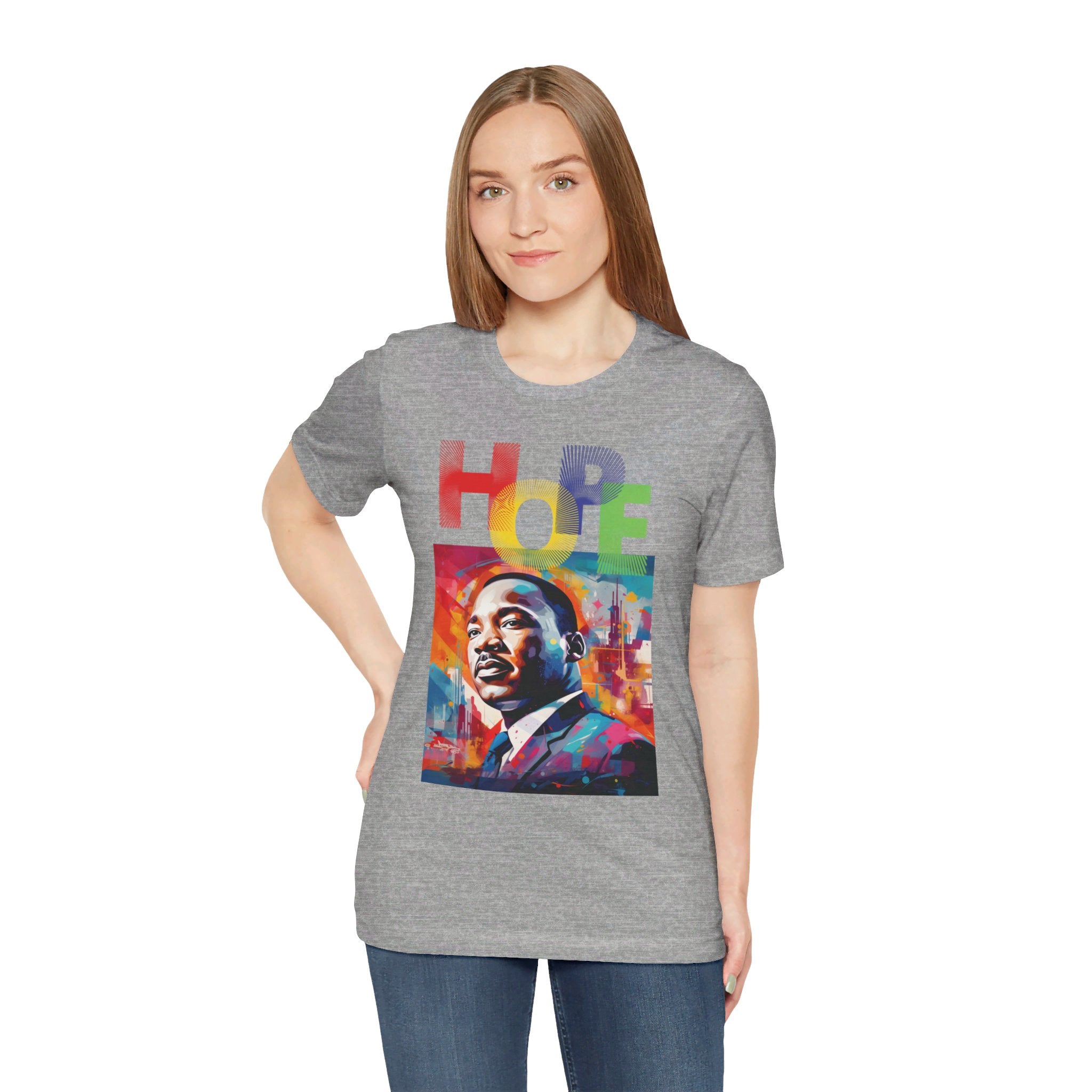 MLK Jr Hope Graffiti Art Unisex Short Sleeve Tee