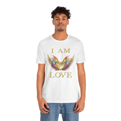 I am Love Angel Wings Short Sleeve Tee